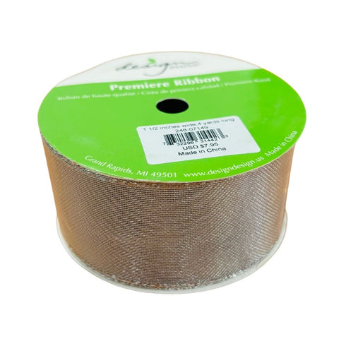 SILVER METALLIC EDGE RIBBON 1.5"