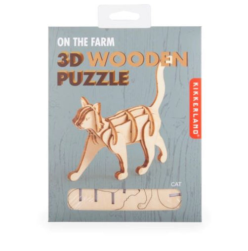 MINI 3D WOODEN PUZZLE CAT