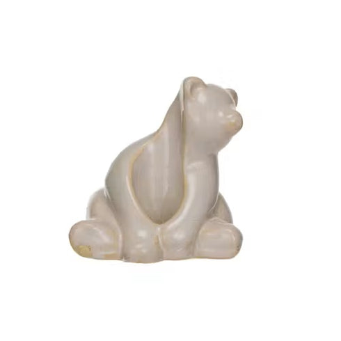 BEAR TAPER HOLDER STONEWARE