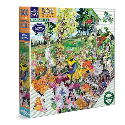 EDIBLE MUSHROOMS 500 PIECE OCTAGONAL PUZZLE - EEBOO