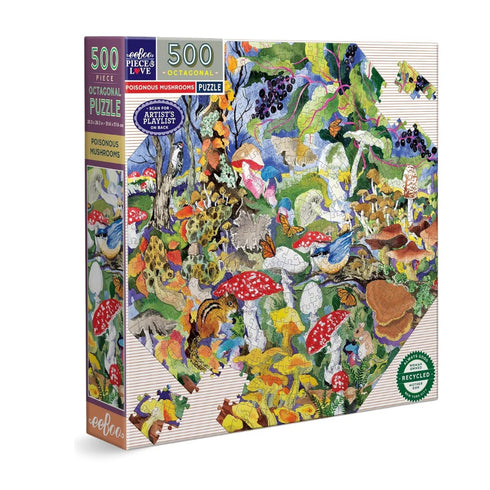 POISONOUS MUSHROOMS 500 PIECE OCTAGONAL PUZZLE - EEBOO