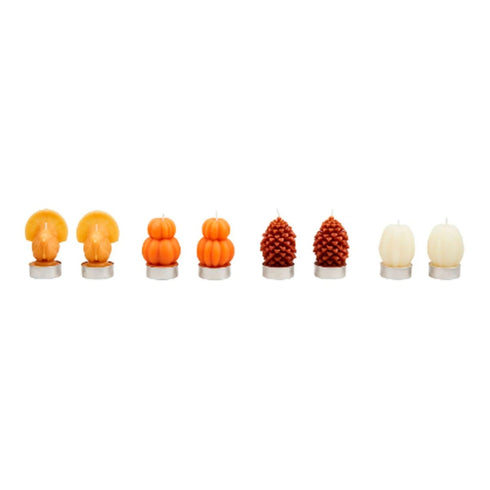 FALL FIGURAL TEA LIGHT SET