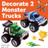 CREATIVITY FOR KIDS MONSTER TRUCKS KIT: CUSTOMIZE 2 MONSTER TRUCK TOYS
