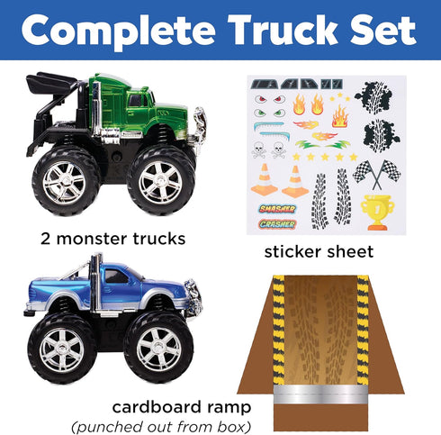 CREATIVITY FOR KIDS MONSTER TRUCKS KIT: CUSTOMIZE 2 MONSTER TRUCK TOYS