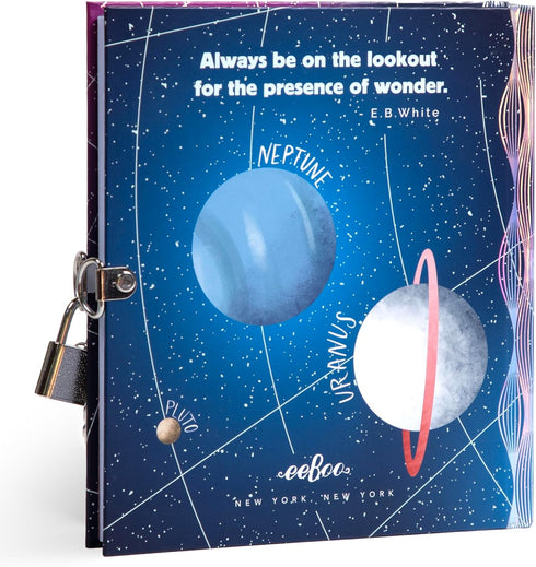 LOCKING SPACE THEMED JOURNAL