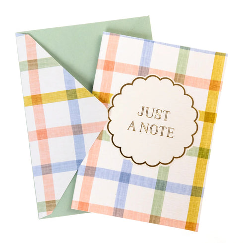 BOXED PLAID JUST A NOTE