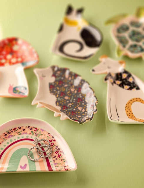 TRINKET TRAY HEART FLOWERS