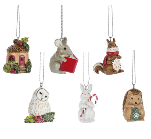 WOODLAND CRITTER ORNAMENT - (1 ITEM – RANDOM COLOR)