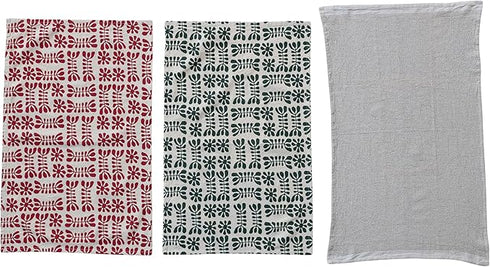 WAFFLE WEAVE TEA TOWELS SET