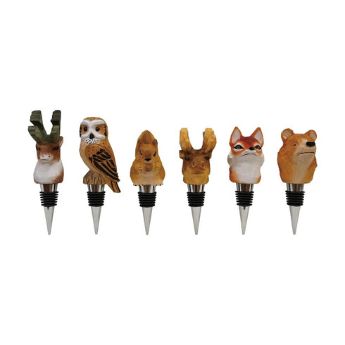 FOREST ANIMAL BOTTLE STOPPER - (1 ITEM – RANDOM COLOR)