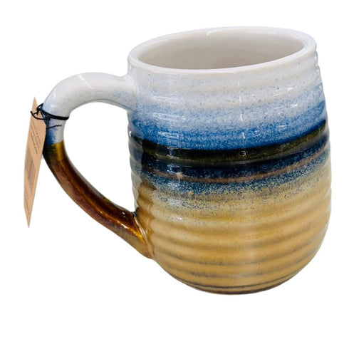 RIBBED STONEWARE MUG 16OZ