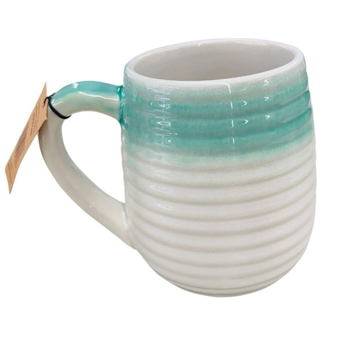 RIBBED STONEWARE MUG 16OZ
