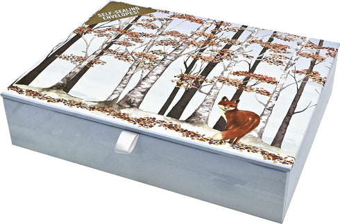XMAS CARDS FOX BIRCHES