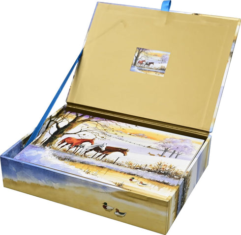 XMAS CARDS HORSES WINTER