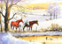XMAS CARDS HORSES WINTER