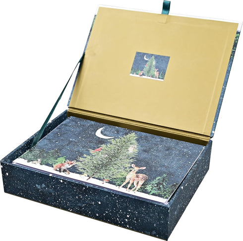 XMAS CARDS MOONLIT FOREST FRIE