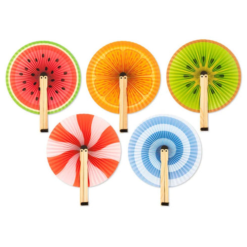 FRUITY SWEET PAPER FAN - (1 ITEM – RANDOM COLOR)