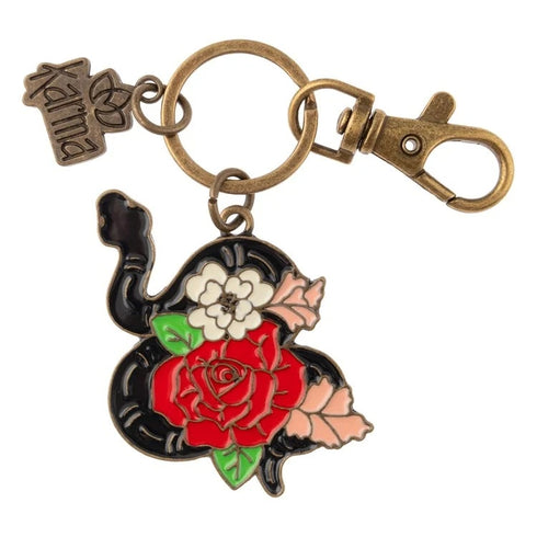 KEYCHAIN ROSE SNAKE