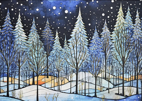 WINTER NIGHTFALL HOLIDAY CARDS