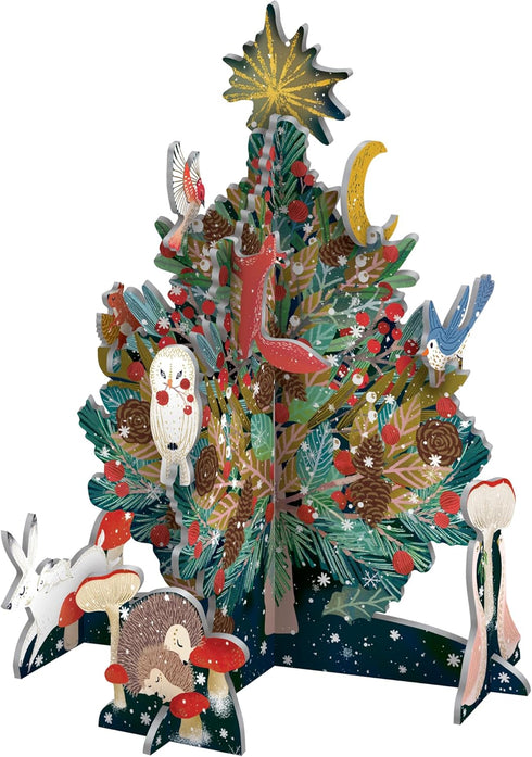 BENEATH TREE SNOWY POP SCENE