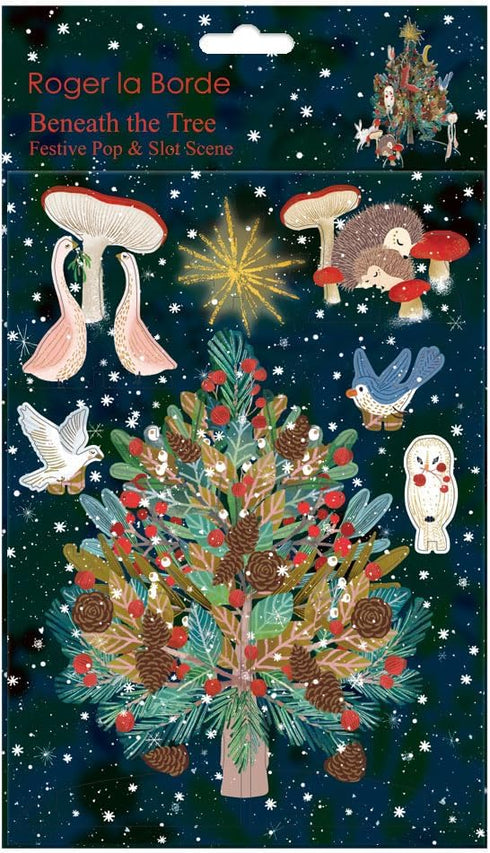 BENEATH TREE SNOWY POP SCENE