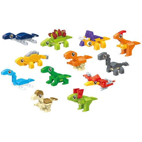BUILDER BLOCK MINI DINOSAUR - (1 ITEM – RANDOM COLOR)