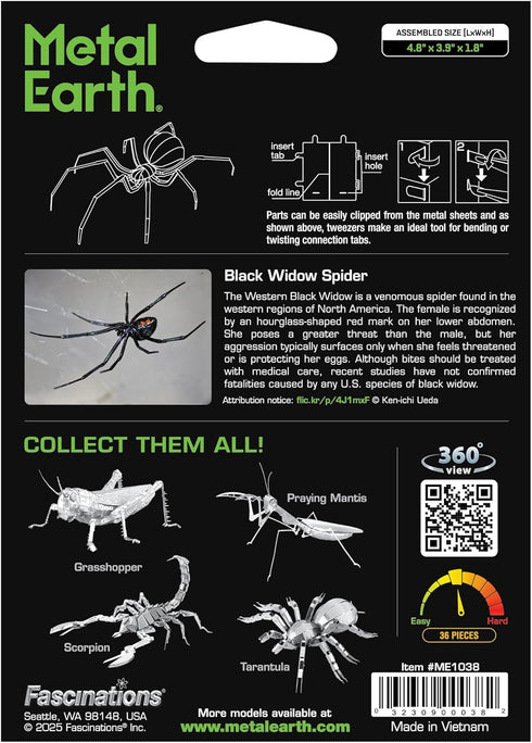 BLACK WIDOW METAL 3D MODEL KIT