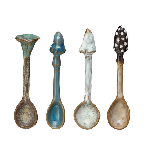 STONEWARE MUSHROOM SPOON ASSORTED