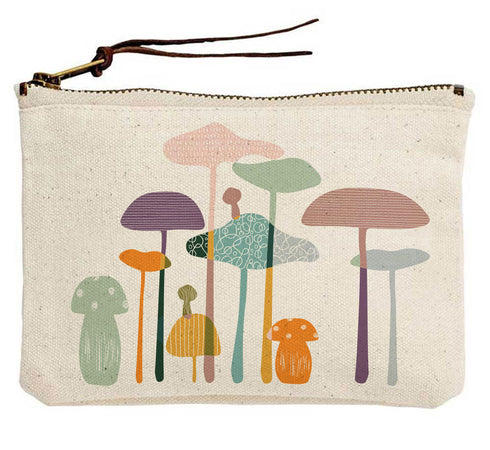 TALL MUSHROOM SM CANVAS POUCH