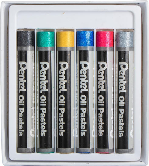 PENTEL ARTS METALLIC OIL PASTELS - 12 COLORS