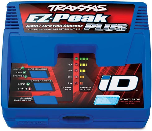 TRAXXAS 2970 EZ-PEAK PLUS 4-AMP NIMH/LIPO FAST CHARGER WITH ID AUTO BATTERY