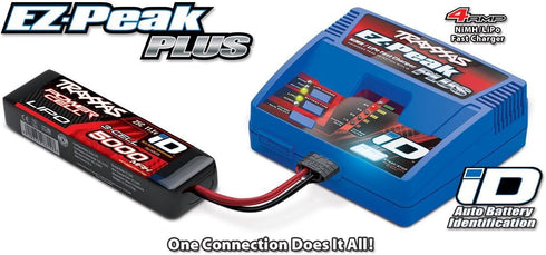 TRAXXAS 2970 EZ-PEAK PLUS 4-AMP NIMH/LIPO FAST CHARGER WITH ID AUTO BATTERY