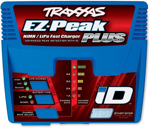 TRAXXAS 2970 EZ-PEAK PLUS 4-AMP NIMH/LIPO FAST CHARGER WITH ID AUTO BATTERY