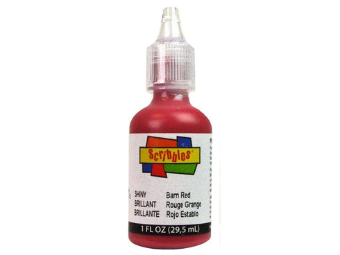 SCRIBBLES BARN RED FABRIC PUFF PAINT