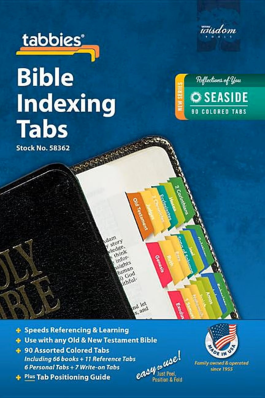 Reflections Seaside Bible Tabs - Tabbies 20 0084371583621_70b42a78-9640-4d35-8f9f-72b4c79ae73c
