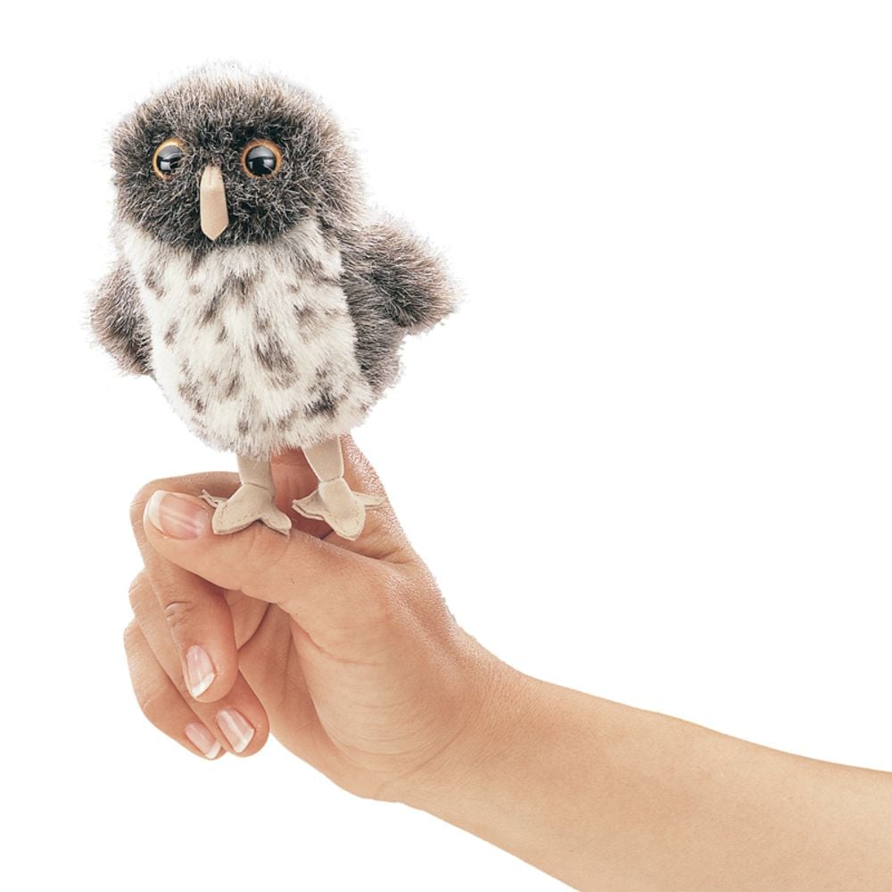 Mini Spotted Owl Finger Puppet from Folkmanis 80 0638348026385