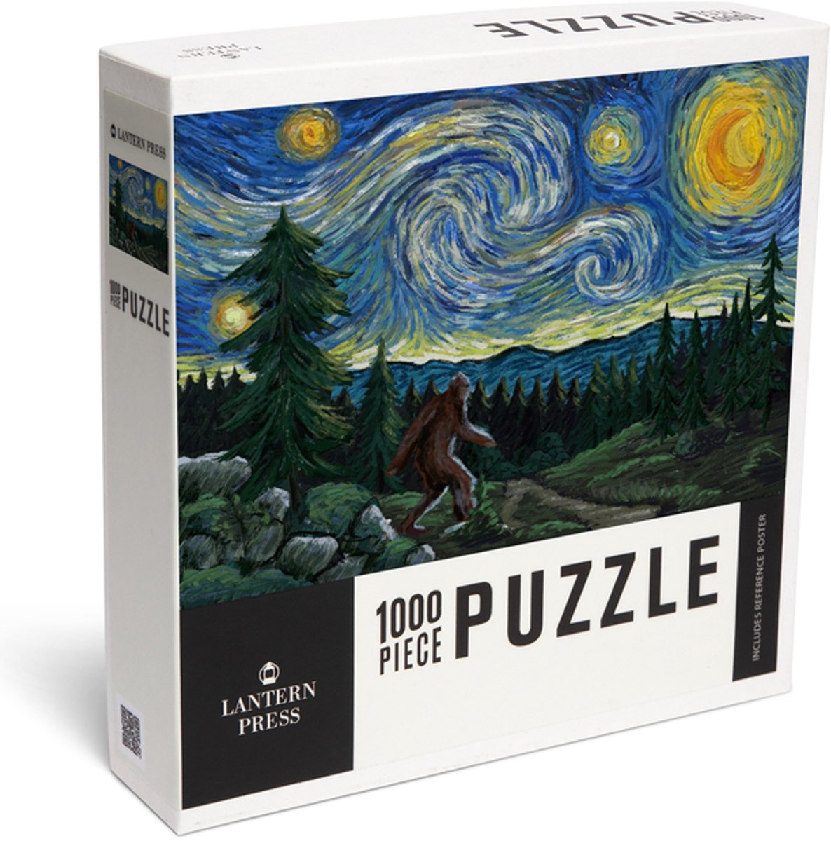 Starry Night Bigfoot 1000 Piece Jigsaw Puzzle from Lantern Press 20 0744252415204