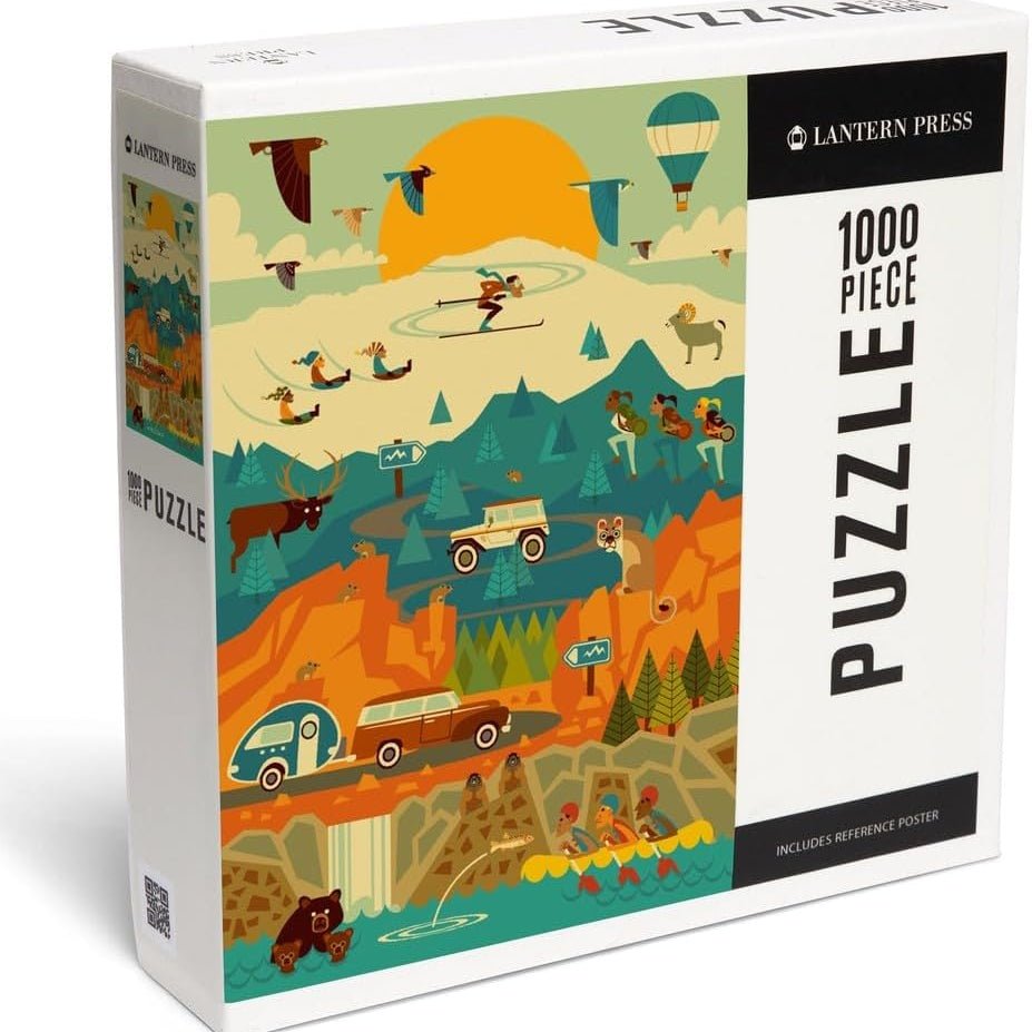 Mountain Geometric 1000 Piece Jigsaw Puzzle - Lantern Press 20 0744252598952