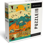 Mountain Geometric 1000 Piece Jigsaw Puzzle - Lantern Press 20 0744252598952_2d196360-b760-48d1-92c8-67e929894ced