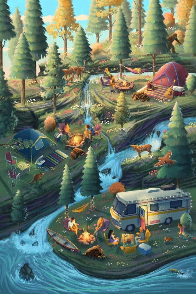 Camping Enjoyment 1000 Piece Jigsaw Puzzle from Lantern Press 20 0744252996765_81616612-21c2-413b-95a6-ad7a08713cb4