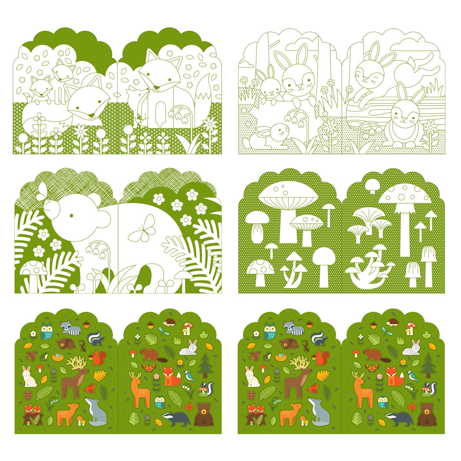 Woodland Coloring Book + Stickers from Petit Collage