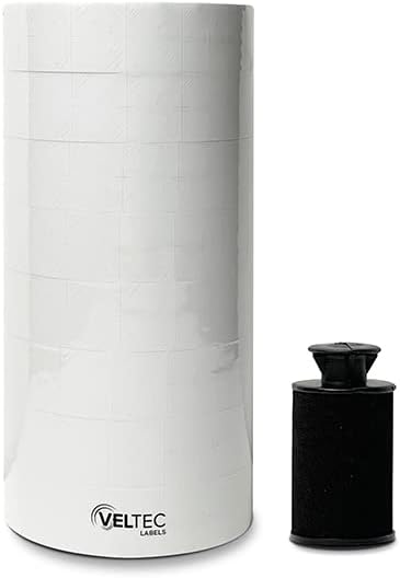 VELTEC PRICING LABELS FOR MONARCH 1136 LABELER, 8 ROLLS, 14,000 TWO LINE LABELS 40 096-688