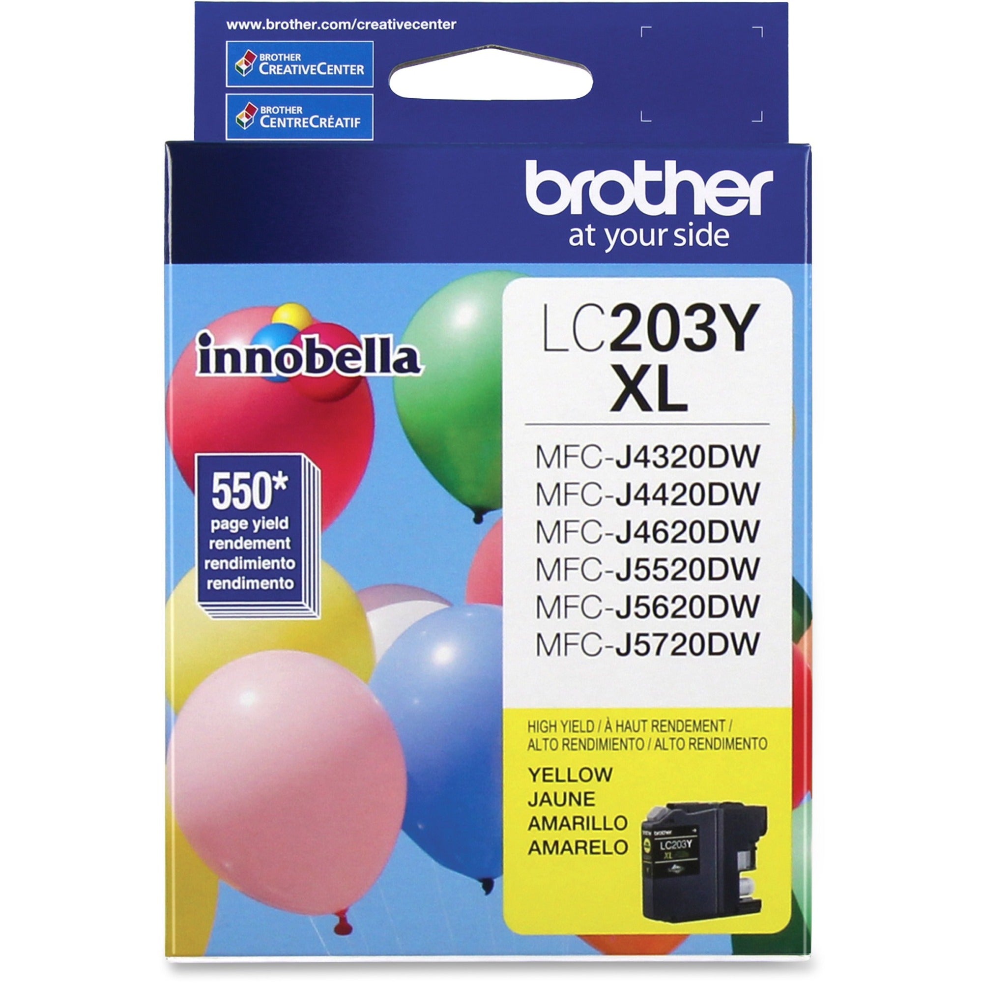 Brother Lc203Y Xl High Yield Yellow Ink Cartridge 100-485