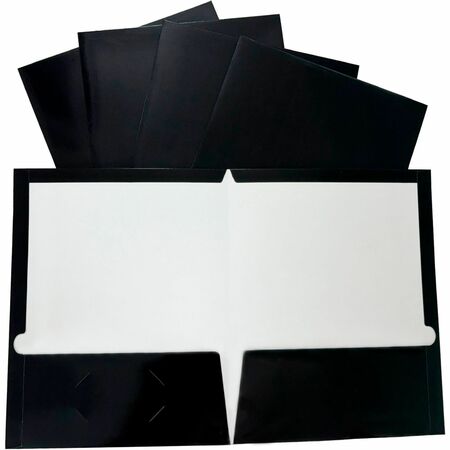 Business Source 2-Pocket Report Covers with Bus Card Holder 111-762