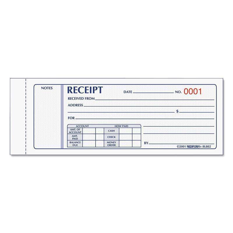 Receipt Book, Carbonless Triplicate 113-538
