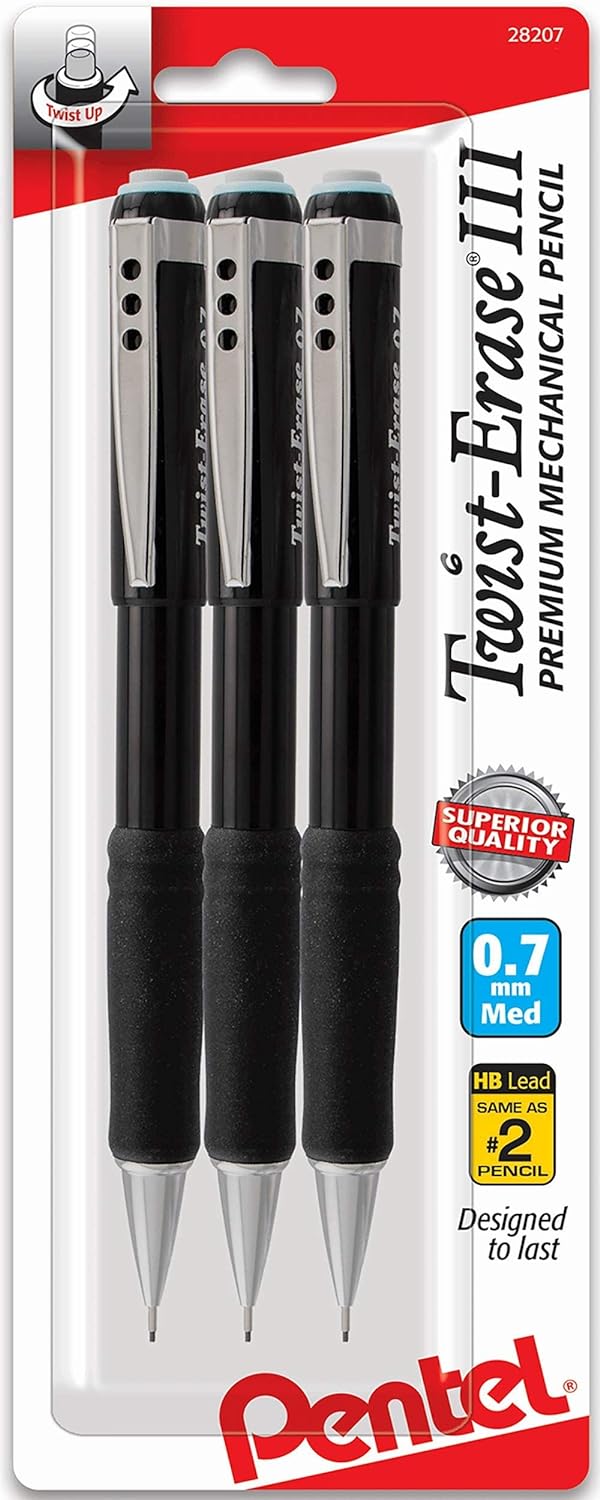 Twist Erase 3 Black .7Mm 113-893