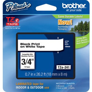 Tape Cartridge 3/4",Bk/We 124-430