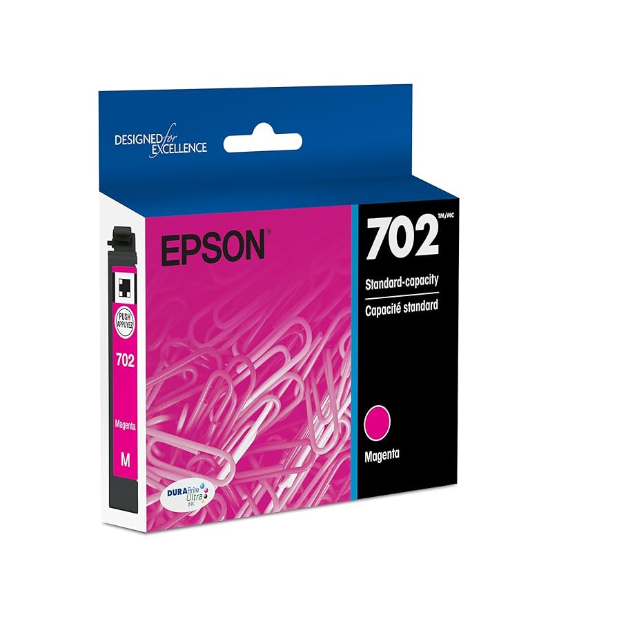 Epson T702320-S (702) Durabrite Ultra Ink, 300 Page-Yield, Magenta 132-240