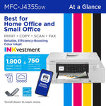 Brother Inkvestment Mfc-J4355Dw Wireless Color Inkjet Printer 40 132-374_1