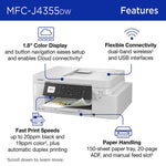 Brother Inkvestment Mfc-J4355Dw Wireless Color Inkjet Printer 40 132-374_2